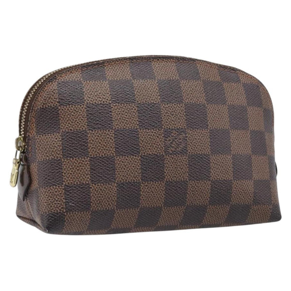 LOUIS VUITTON Damier Ebene Pochette Cosmetic PM Pouch N47516 LV Auth 204602
