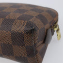 LOUIS VUITTON Damier Ebene Pochette Cosmetic PM Pouch N47516 LV Auth 204602-15