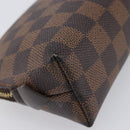 LOUIS VUITTON Damier Ebene Pochette Cosmetic PM Pouch N47516 LV Auth 204602-16