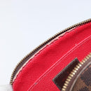 LOUIS VUITTON Damier Ebene Pochette Cosmetic PM Pouch N47516 LV Auth 204602-9
