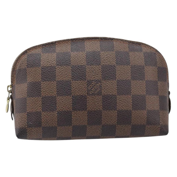 LOUIS VUITTON Damier Ebene Pochette Cosmetic PM Pouch N47516 LV Auth 204602
