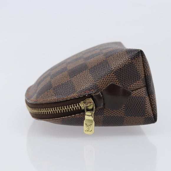 LOUIS VUITTON Damier Ebene Pochette Cosmetic PM Pouch N47516 LV Auth 204602