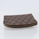 LOUIS VUITTON Damier Ebene Pochette Cosmetic PM Pouch N47516 LV Auth 204602-5