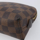 LOUIS VUITTON Damier Ebene Pochette Cosmetic PM Pouch N47516 LV Auth 204602-7