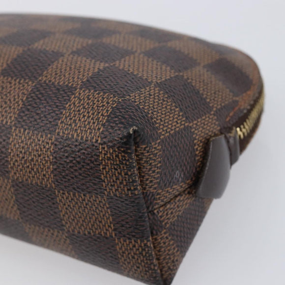 LOUIS VUITTON Damier Ebene Pochette Cosmetic PM Pouch N47516 LV Auth 204602