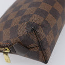 LOUIS VUITTON Damier Ebene Pochette Cosmetic PM Pouch N47516 LV Auth 204602-14