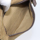 FENDI Shoulder Bag Corduroy Beige Silver Auth 204610A-25