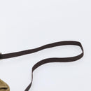 FENDI Shoulder Bag Corduroy Beige Silver Auth 204610A-14