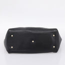 GUCCI Tote Bag Leather Black Gold Tone 282309 Auth 204612V-5