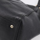 GUCCI Tote Bag Leather Black Gold Tone 282309 Auth 204612V-16