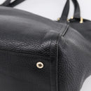 GUCCI Tote Bag Leather Black Gold Tone 282309 Auth 204612V-18