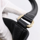 GUCCI Tote Bag Leather Black Gold Tone 282309 Auth 204612V-8