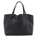 GUCCI Tote Bag Leather Black Gold Tone 282309 Auth 204612V-2
