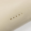 MARNI Prisma Shoulder Bag Leather White Gold Tone Auth 204613A-18