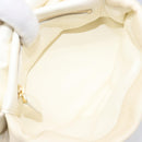 MARNI Prisma Shoulder Bag Leather White Gold Tone Auth 204613A-11