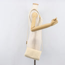 MARNI Prisma Shoulder Bag Leather White Gold Tone Auth 204613A-26