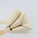 MARNI Prisma Shoulder Bag Leather White Gold Tone Auth 204613A-4