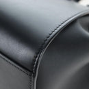 LOEWE Hammock Mini Shoulder Bag Leather 2way Black Silver Auth 204615M-17