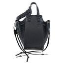 LOEWE Hammock Mini Shoulder Bag Leather 2way Black Silver Auth 204615M-13