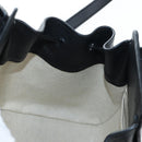 LOEWE Hammock Mini Shoulder Bag Leather 2way Black Silver Auth 204615M-23