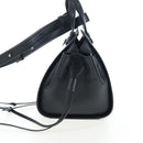 LOEWE Hammock Mini Shoulder Bag Leather 2way Black Silver Auth 204615M-3