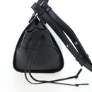 LOEWE Hammock Mini Shoulder Bag Leather 2way Black Silver Auth 204615M-4