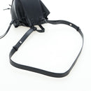 LOEWE Hammock Mini Shoulder Bag Leather 2way Black Silver Auth 204615M-8