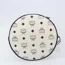 MCM Vicetos Shoulder Bag PVC Leather White Gold Tone Auth 204617-11