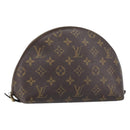 LOUIS VUITTON Monogram Trousse Demi Ronde Cosmetic Pouch M47520 LV Auth 204620-1