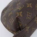 LOUIS VUITTON Monogram Trousse Demi Ronde Cosmetic Pouch M47520 LV Auth 204620-15