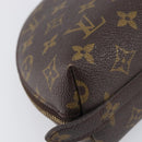 LOUIS VUITTON Monogram Trousse Demi Ronde Cosmetic Pouch M47520 LV Auth 204620-17