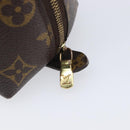 LOUIS VUITTON Monogram Trousse Demi Ronde Cosmetic Pouch M47520 LV Auth 204620-18