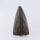 LOUIS VUITTON Monogram Trousse Demi Ronde Cosmetic Pouch M47520 LV Auth 204620-4