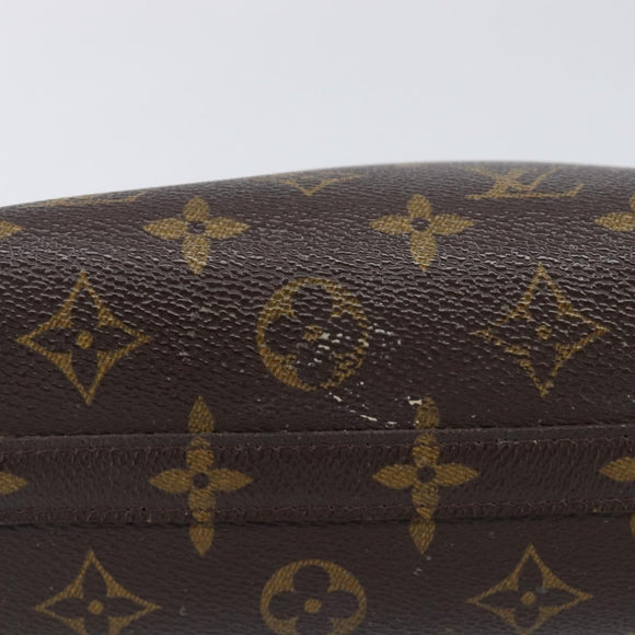 LOUIS VUITTON Monogram Trousse Demi Ronde Cosmetic Pouch M47520 LV Auth 204620
