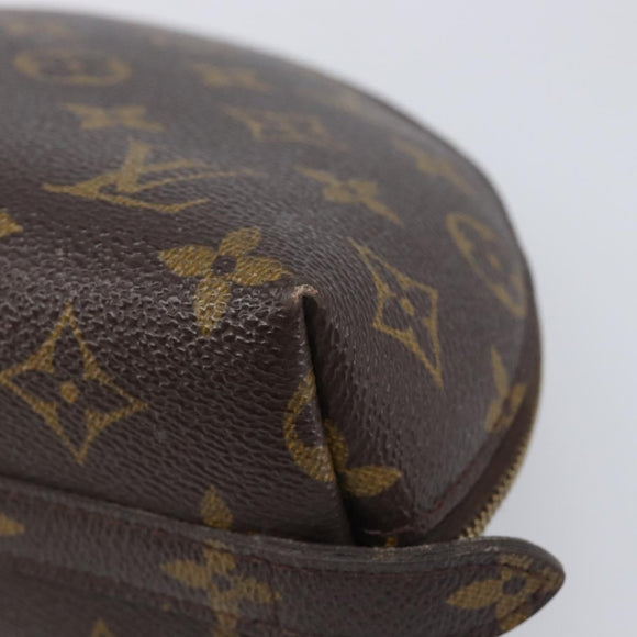 LOUIS VUITTON Monogram Trousse Demi Ronde Cosmetic Pouch M47520 LV Auth 204620