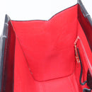 CELINE Horse Carriage Hand Bag Leather Black Gold Tone Auth 204622V-22
