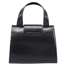 CELINE Horse Carriage Hand Bag Leather Black Gold Tone Auth 204622V-2