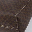 CELINE Macadam Hand Bag PVC Leather Brown Gold Tone Auth 204628V-10