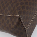 CELINE Macadam Hand Bag PVC Leather Brown Gold Tone Auth 204628V-11