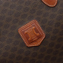 CELINE Macadam Hand Bag PVC Leather Brown Gold Tone Auth 204628V-15