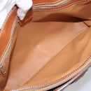 CELINE Macadam Hand Bag PVC Leather Brown Gold Tone Auth 204628V-17