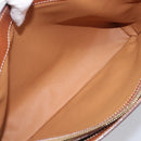 CELINE Macadam Hand Bag PVC Leather Brown Gold Tone Auth 204628V-24