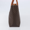 CELINE Macadam Hand Bag PVC Leather Brown Gold Tone Auth 204628V-4