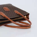 CELINE Macadam Hand Bag PVC Leather Brown Gold Tone Auth 204628V-7