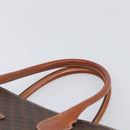 CELINE Macadam Hand Bag PVC Leather Brown Gold Tone Auth 204628V-8