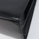 Salvatore Ferragamo Gancini Hand Bag Leather 2way Black Gold Tone Auth 204629V-18