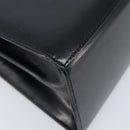 Salvatore Ferragamo Gancini Hand Bag Leather 2way Black Gold Tone Auth 204629V-19