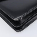 CELINE Horse Carriage Shoulder Bag Leather Black Gold Tone Auth 204631-15