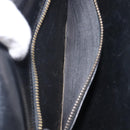 CELINE Horse Carriage Shoulder Bag Leather Black Gold Tone Auth 204631-23
