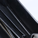 CELINE Horse Carriage Shoulder Bag Leather Black Gold Tone Auth 204631-24